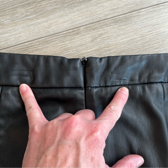 ZARA Black Faux Leather Pencil Skirt, Vegan, XL - Picture 12 of 12